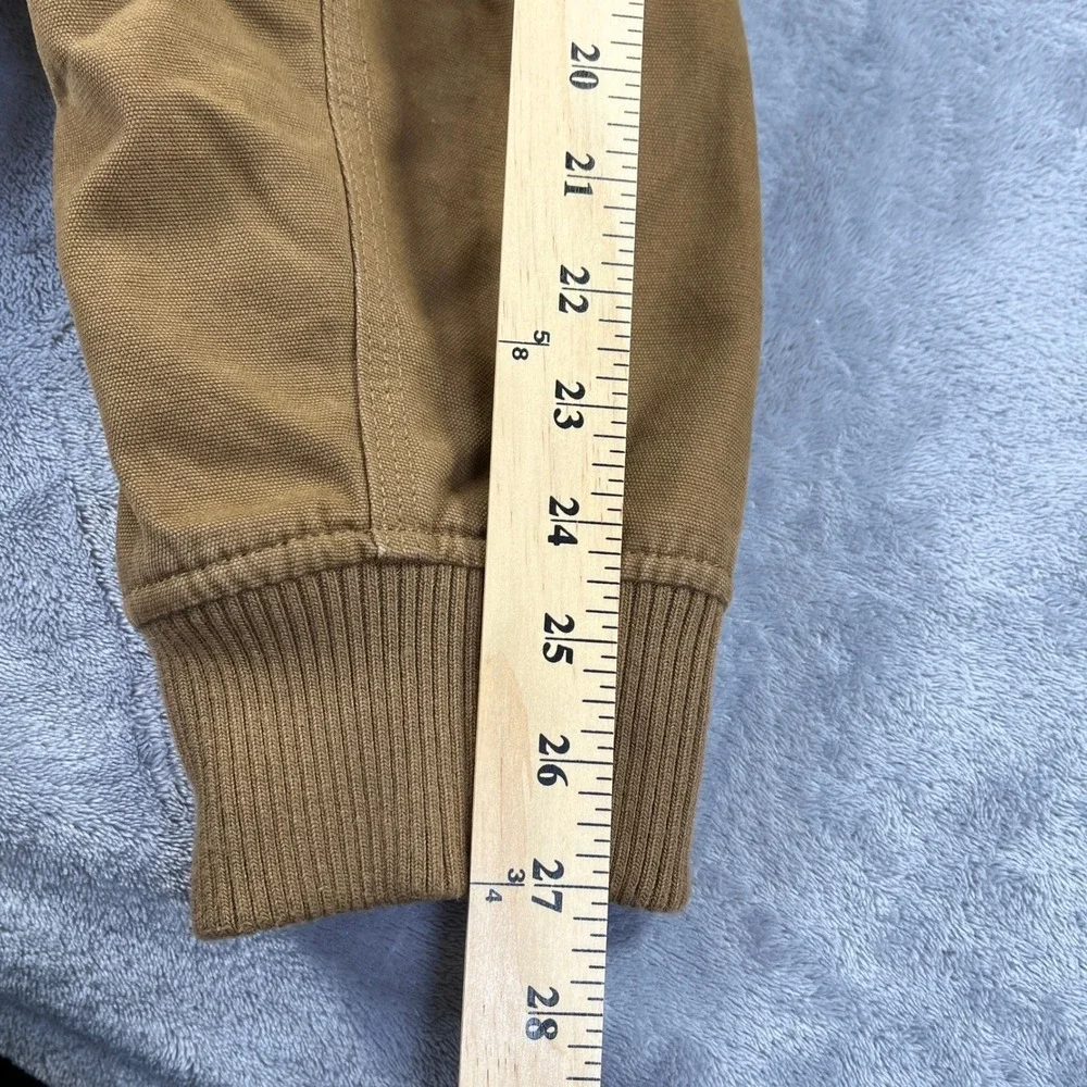 Levis Hooded Canvas Work Barn Jacket XXL Brown Sherpa Lined Utility Workwear